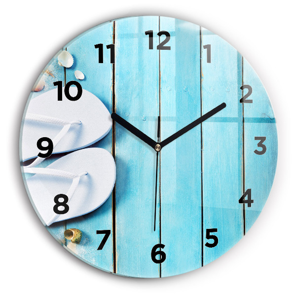 Round glass wall clock Holiday accessories