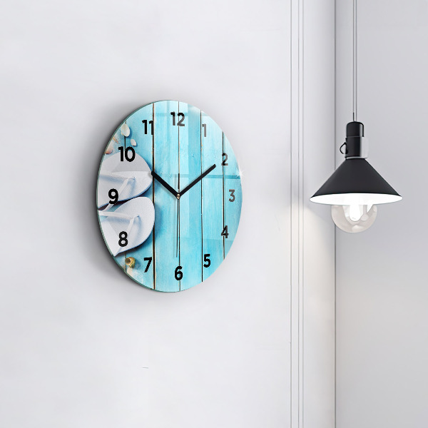 Round glass wall clock Holiday accessories