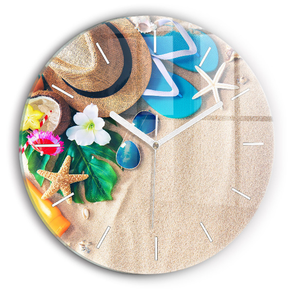 Round glass wall clock Holiday accessories