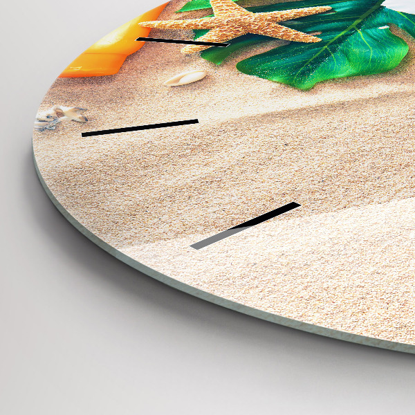 Round glass wall clock Holiday accessories