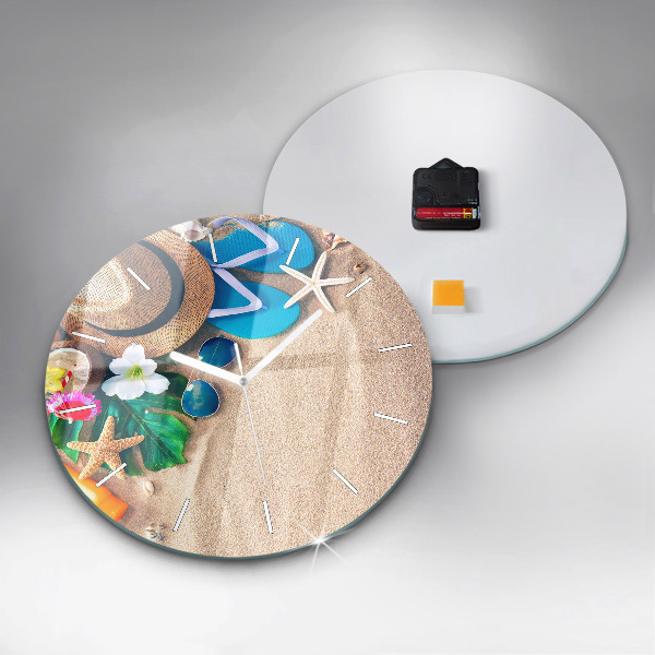 Round glass wall clock Holiday accessories