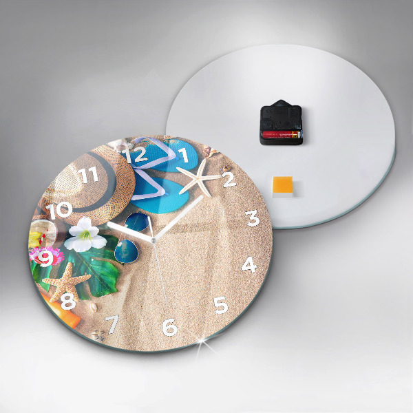 Round glass wall clock Holiday accessories