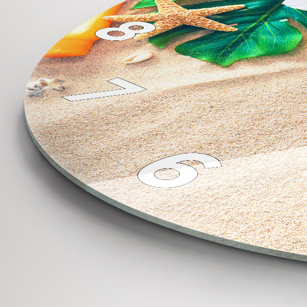 Round glass wall clock Holiday accessories