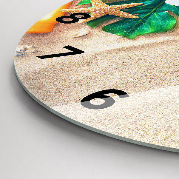 Round glass wall clock Holiday accessories