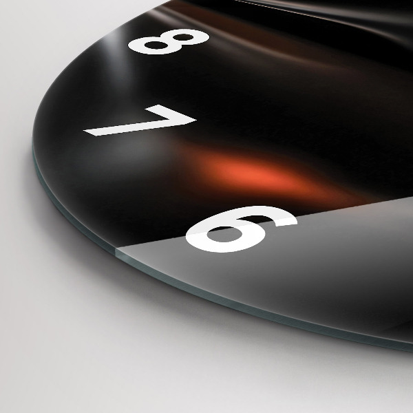 Round glass wall clock Abstraction