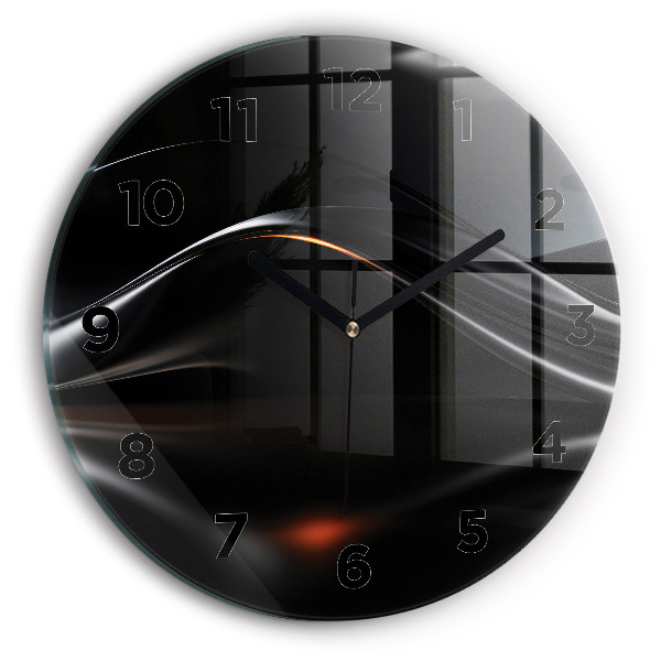 Round glass wall clock Abstraction