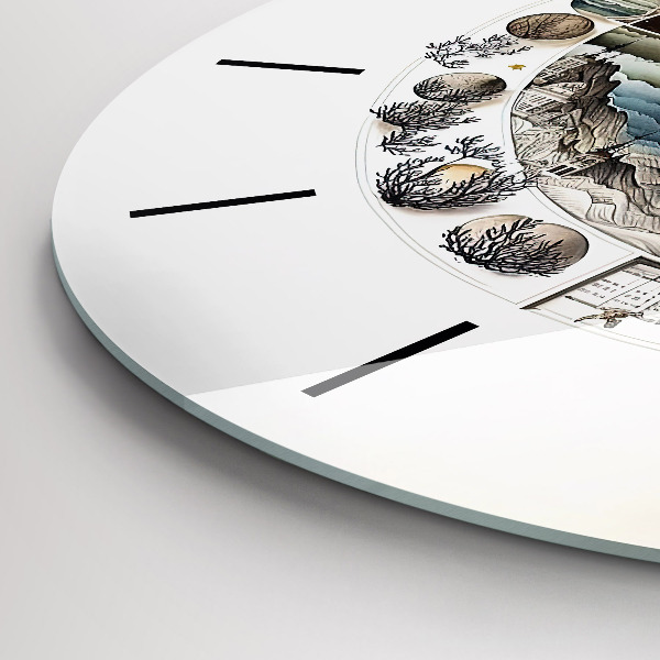 Round glass wall clock Astronomy clock