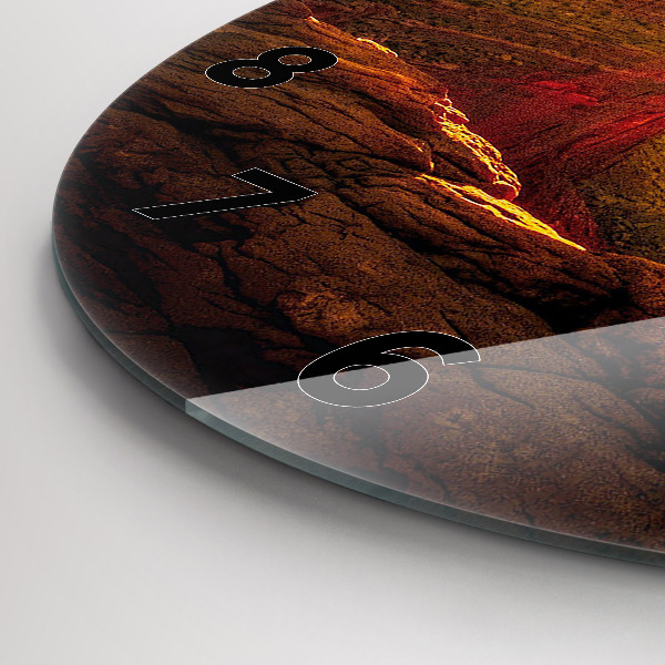 Round glass wall clock Grand Canyon Arizona