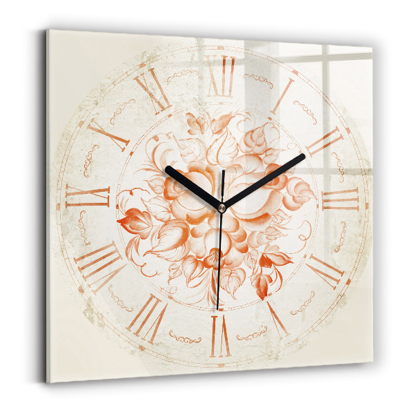 Square kitchen clock Roman motif