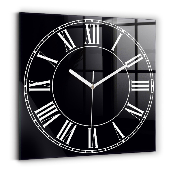 Square kitchen clock Black Roman numerals