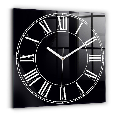 Square kitchen clock Black Roman numerals