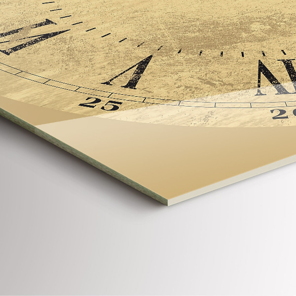 Square kitchen clock Brown Roman numerals