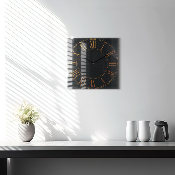 Square kitchen clock Old Roman numerals