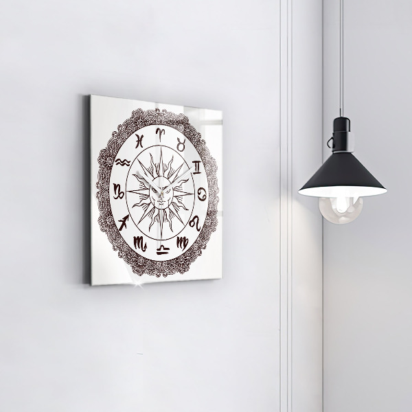 Square kitchen clock Decorative zodiacs