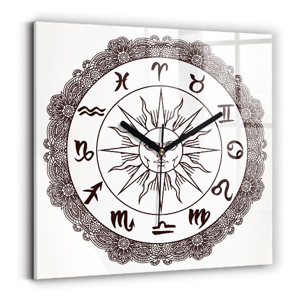 Square kitchen clock Decorative zodiacs