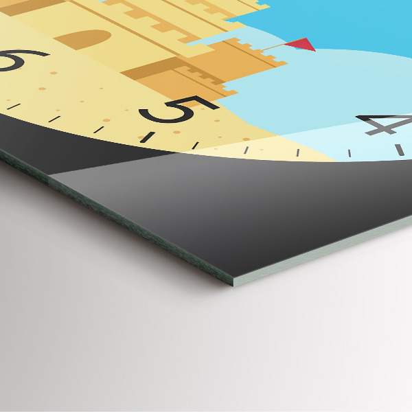Square kitchen clock Sandcastle