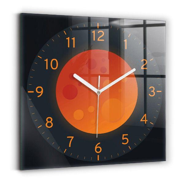 Square kitchen clock Full moon