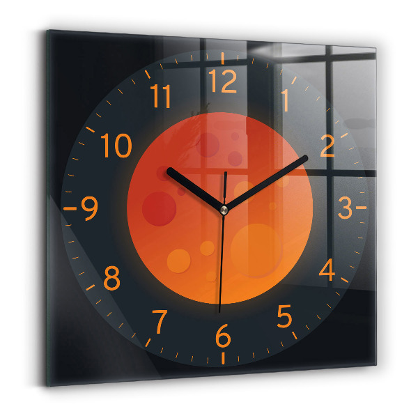 Square kitchen clock Full moon