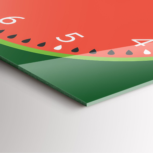 Square kitchen clock Sweet watermelon