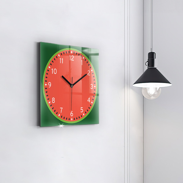 Square kitchen clock Sweet watermelon