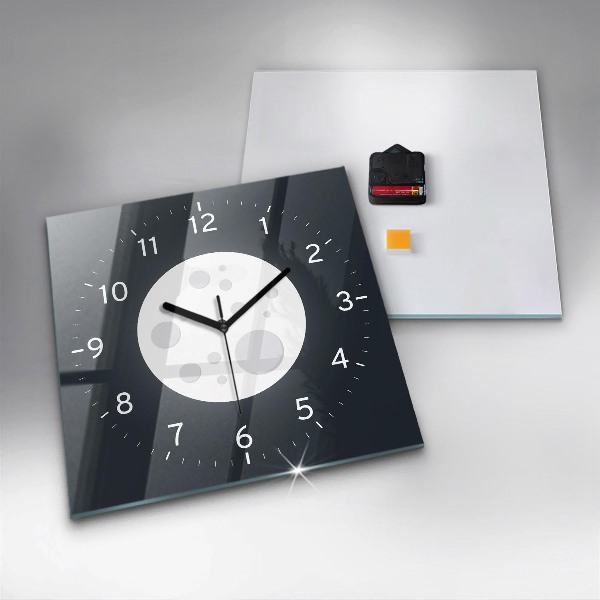 Square kitchen clock Full moon