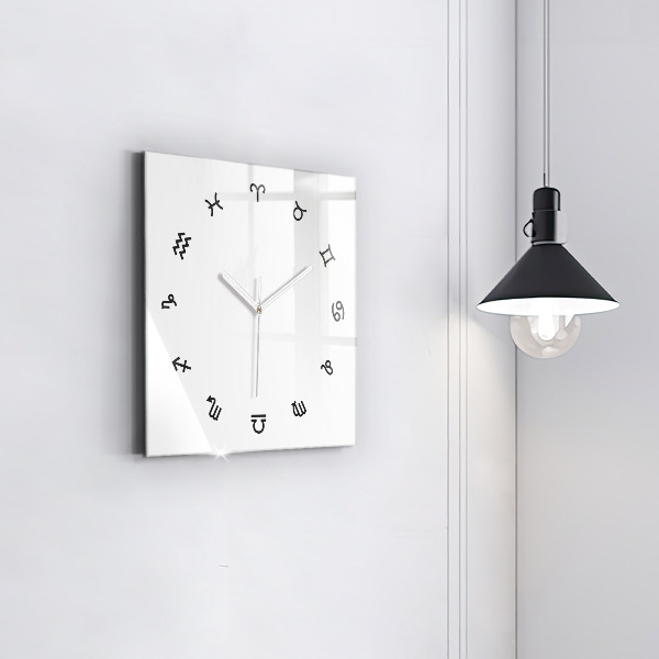 Square kitchen clock Minimalist zodiacs