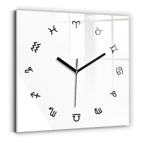 Square kitchen clock Minimalist zodiacs