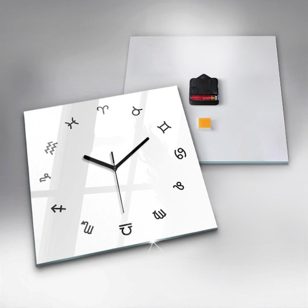 Square kitchen clock Minimalist zodiacs