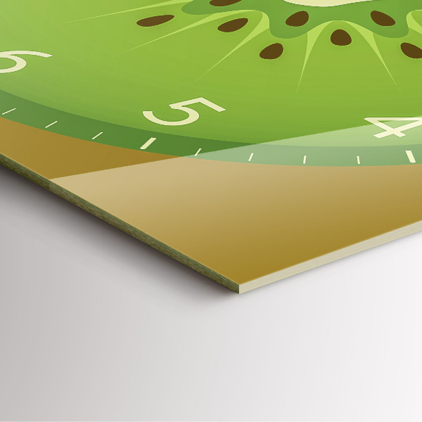 Square kitchen clock Kiwi fruit