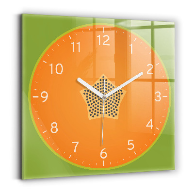 Square kitchen clock Papaya fruit
