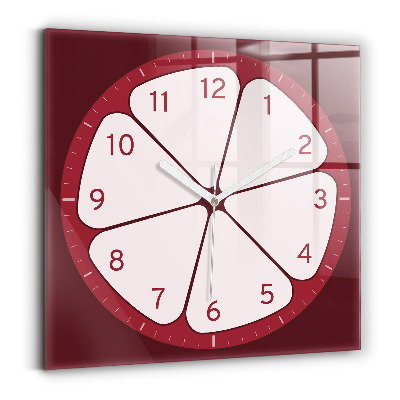 Square kitchen clock Sliced fruit