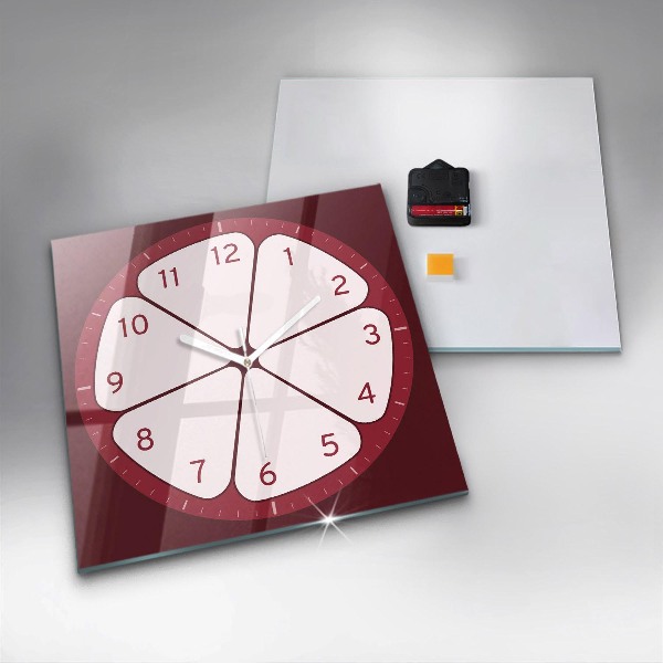Square kitchen clock Sliced ​​fruit