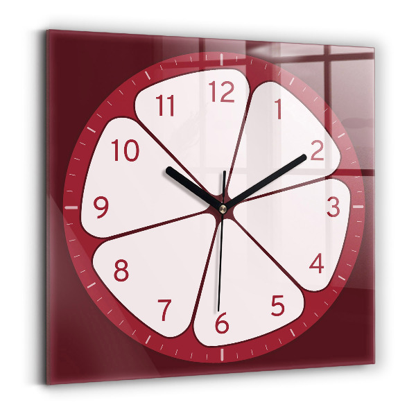 Square kitchen clock Sliced ​​fruit