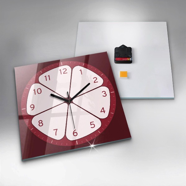 Square kitchen clock Sliced ​​fruit