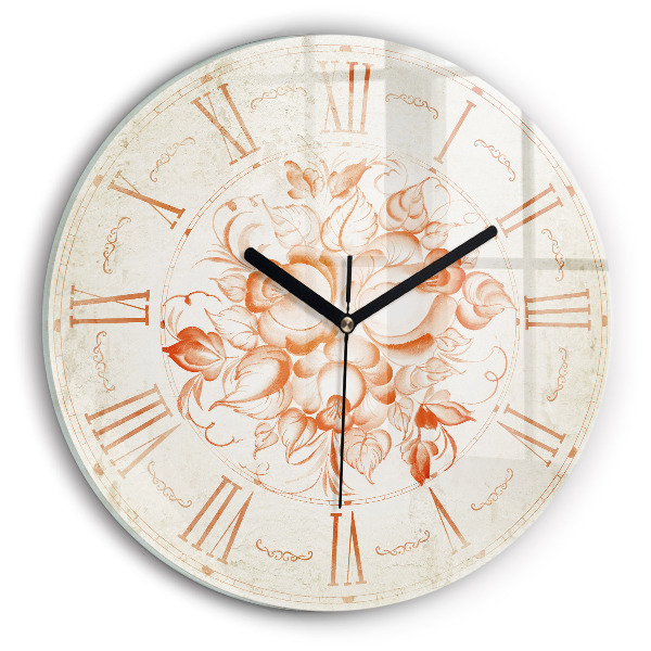 Round wall clock Roman Theme