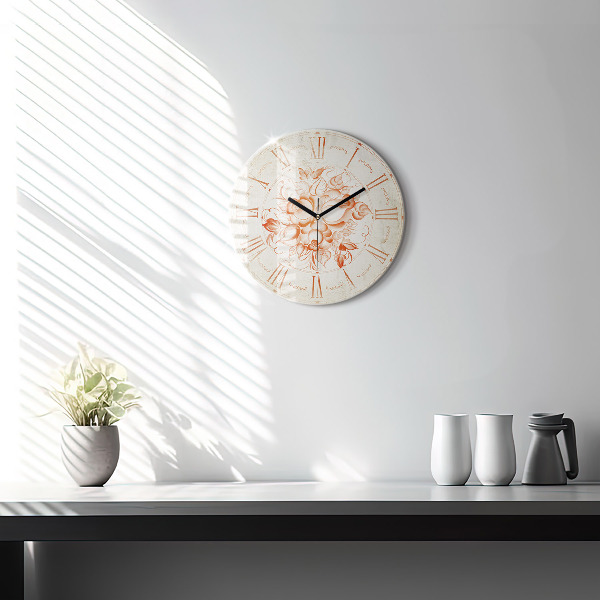 Round wall clock Roman Theme