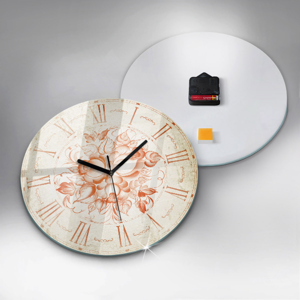 Round wall clock Roman Theme