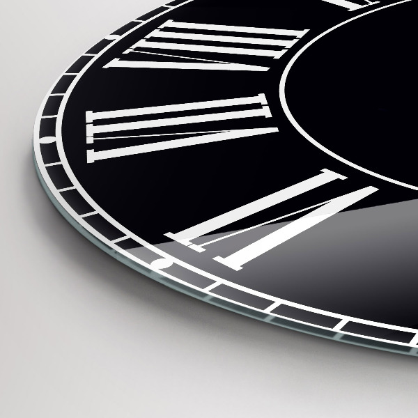 Round wall clock Black Roman Numerals