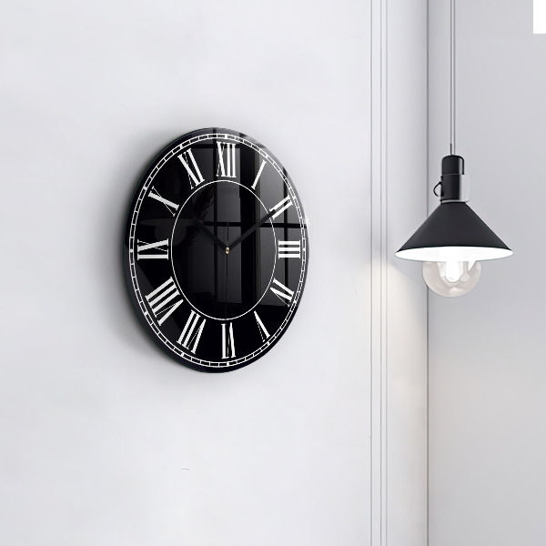 Round wall clock Black Roman Numerals