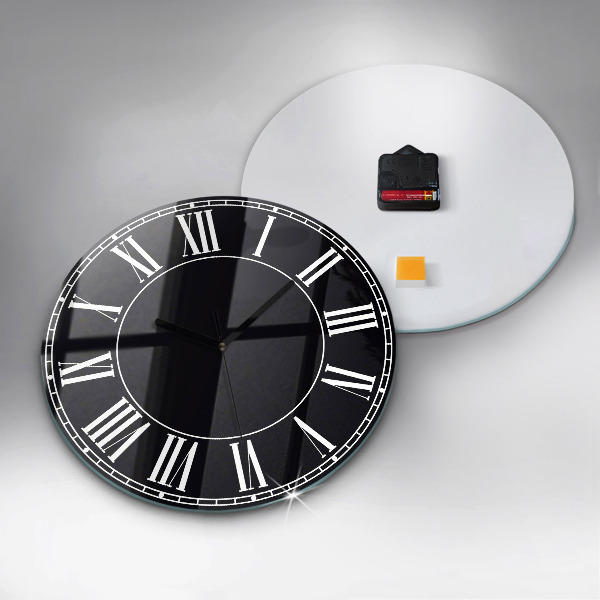 Round wall clock Black Roman Numerals
