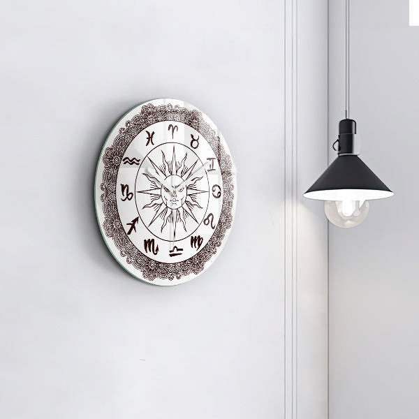Round wall clock Decorative Zodiacs
