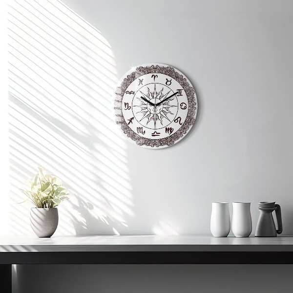 Round wall clock Decorative Zodiacs