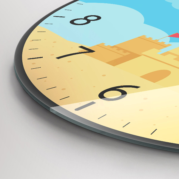 Round wall clock Sand Castle