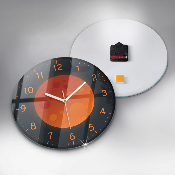 Round wall clock Full Moon