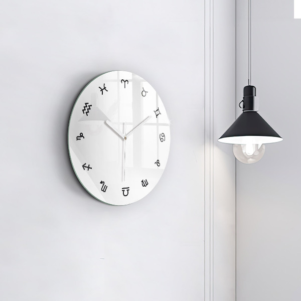 Round wall clock Minimalist Zodiacs