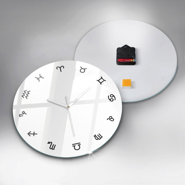 Round wall clock Minimalist Zodiacs