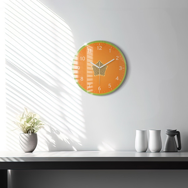 Round wall clock Fruit papaya