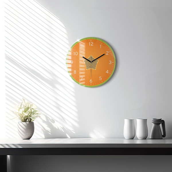 Round wall clock Fruit papaya