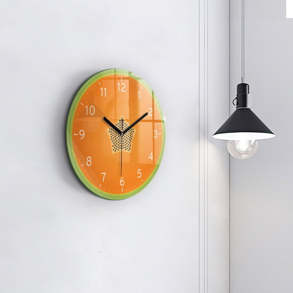 Round wall clock Fruit papaya