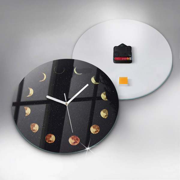 Round wall clock Moon phases